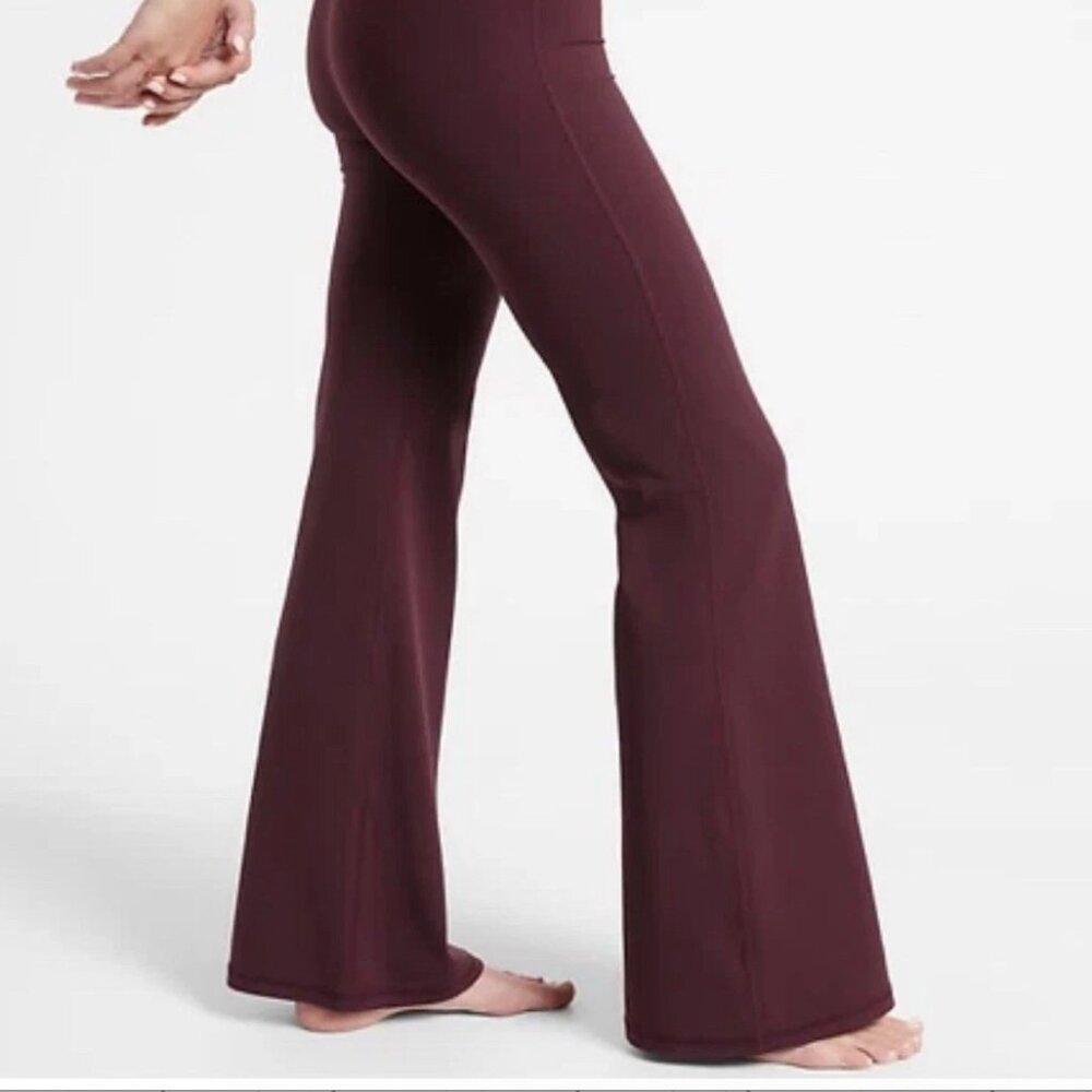 NWT Athleta Elation Flare Pant | Size L | Spiced Cabernet